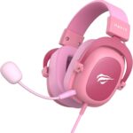 Havit Headphone Fone de Ouvido H2002d Pink, Gamer, com Microfone, Falante 53mm, Plug 3, 5mm: compatível com XBOX ONE e PS4, HAVIT, HV-H2002d Cor Rosa - Imagem 5