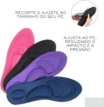 S'TYD Palmilha Ortopédica 4D Anatômica, Alívio de Dores nos Pés, Anti Impacto com Absorção de Choque, Ajustável para Tênis e Sapatos (41-46) - Imagem 5