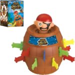 Pula Pirata Barril Educativo Infantil – Jogo Interativo para Meninos e Meninas, Brinquedo de Ação e Festa para Crianças a Partir de 3 Anos