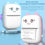 HUIOP Mini impressora portátil, Mini impressora de bolso para a pergunta errada Im térmica de memorandos fotográficos Impressora portátil para alunos,Impressora de estudante - Imagem 9