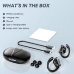 Lenovo Fone de Ouvido Sem Fio Original XT80 Esportes Fones de Ouvido Sem Fio HiFi Bluetooth 5.3 Fones de Ouvido Jogo Baixo com Mic Fone Bluetooth Redução de Ruído Earhooks XT80 preto - Imagem 5
