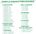 Fonte Carregador para Notebook Dell Série Gamer G3 G5 G7, Linha Precision, Compatível com Alienware 13, 15,17, 18, M14x, M15x, M17x R3 / R4 19.5V 180W 9.23A 7.4 x 5.0mm Com Cabo de Força - Imagem 3