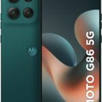 Smartphone Motorola Moto g86 5G - 512GB 24GB (8GB RAM+16GB Ram Boost) Tela 1.5K pOLED, 50MP Sony camera OIS Moto AI, videos em 4K, IP68 + IP69 - Verde Escuro
