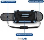 Bolsa Pet De Transporte De Avião Cachorro Gato - Azul - Imagem 3