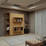 Cama De Casal Articulável Multifuncional Vertical com Nichos Cor: Amêndoa - Imagem 7
