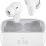 I2GO, Fone de Ouvido, Bluetooth 5.3, TWS, Air Buds GO 2.0, Controle Touch, 40 Horas totais de Bateria, Microfone com ENC, Isolamento Acústico, Branco, i2GO Plus