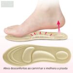 S'TYD Palmilha Ortopédica 4D Anatômica, Alívio de Dores nos Pés, Anti Impacto com Absorção de Choque, Ajustável para Tênis e Sapatos (41-46) - Imagem 4