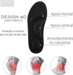 S'TYD Palmilha Ortopédica 4D Anatômica, Alívio de Dores nos Pés, Anti Impacto com Absorção de Choque, Ajustável para Tênis e Sapatos (41-46) - Imagem 3