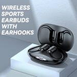 Lenovo Fone de Ouvido Sem Fio Original XT80 Esportes Fones de Ouvido Sem Fio HiFi Bluetooth 5.3 Fones de Ouvido Jogo Baixo com Mic Fone Bluetooth Redução de Ruído Earhooks XT80 preto - Imagem 6