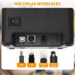 Impressora Termica Portatil, Imprimir Rótulos, Notas, Recibos, Código de barras, Ideal para Restaurantes, Lojas, Fábricas, Supermercados e Escritórios - Imagem 3