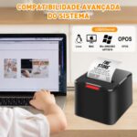 Impressora Termica Portatil, Imprimir Rótulos, Notas, Recibos, Código de barras, Ideal para Restaurantes, Lojas, Fábricas, Supermercados e Escritórios - Imagem 5