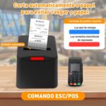 Impressora Termica Portatil, Imprimir Rótulos, Notas, Recibos, Código de barras, Ideal para Restaurantes, Lojas, Fábricas, Supermercados e Escritórios - Imagem 8