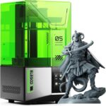 ELEGOO Impressora 3D de Resina Mars 5, Sensor Mecânico Inteligente, Nivelamento Automático, LCD Monocromático 4K de 6,6, Tamanho de Impressão de 5,91 x 5,65 x 3,53 Inches