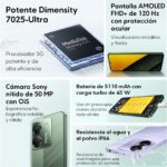 Xiaomi Smartphone POCO M7 Pro 5G 256GB | 8GB/12GB RAM | Processador Ultra Potente Dimensity 7025 | Tela AMOLED FHD+ 120Hz com Proteção Ocular | Bateria 5110mAh com 45W Turbo Charge (Verde, 8+256GB) - Imagem 4
