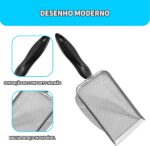 JINYUHAY Pazinha coletora de fezes Aço Inox para Gatos | Pá Higiênica De Areia Para Gatos,Peneira de Areia para Gatos e Substratos - Colheres de areia- Peneira para Animais - Imagem 3
