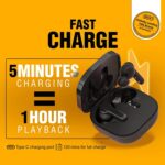 Fone de ouvido sem fio QCY T13, TWS Bluetooth 5.1 com 4 microfones Touch Control IPX5 à prova d'água 40 horas de tempo de reprodução - Imagem 5