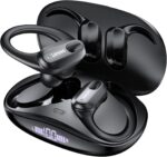 Lenovo Fone de Ouvido Sem Fio Original XT80 Esportes Fones de Ouvido Sem Fio HiFi Bluetooth 5.3 Fones de Ouvido Jogo Baixo com Mic Fone Bluetooth Redução de Ruído Earhooks XT80 preto