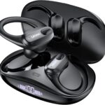 Lenovo Fone de Ouvido Sem Fio Original XT80 Esportes Fones de Ouvido Sem Fio HiFi Bluetooth 5.3 Fones de Ouvido Jogo Baixo com Mic Fone Bluetooth Redução de Ruído Earhooks XT80 preto