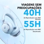 soundcore Space One da Anker, Fone de Ouvido Bluetooth 5.3 com ANC adaptivo, Headphone Gamer, Over-Ear, 60h de Bateria, Áudio Hi-Res LDAC, Controle via App, Chamadas Claras, Ajuste Confortável, Azul - Imagem 5