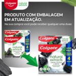 Colgate Creme Dental Clareador Natural Extracts Carvão Ativado 90g, 4 Unidades, Clareamento Dental com Extratos Naturais, Sorriso Mais Branco - Imagem 2