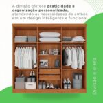 Guarda-roupa Casal 6 Portas 2 Gavetas França Cinamomo/Off-White - Imagem 5
