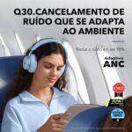 soundcore Space One da Anker, Fone de Ouvido Bluetooth 5.3 com ANC adaptivo, Headphone Gamer, Over-Ear, 60h de Bateria, Áudio Hi-Res LDAC, Controle via App, Chamadas Claras, Ajuste Confortável, Azul - Imagem 3