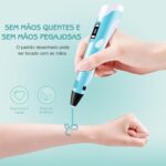 Impressora Digital Portátil, Display LCD, Turquesa e Branco 3D - Imagem 5
