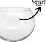 Vaso Aquário De Vidro Redondo 2,2 Litros Para Terrário - Imagem 8