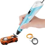 Impressora Digital Portátil, Display LCD, Turquesa e Branco 3D - Imagem 2