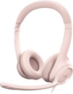 Headset com fio USB Logitech H390 com Almofadas Confortáveis, Controles de Áudio Integrado e Microfone com Redução de Ruído - Rosa - Imagem 2