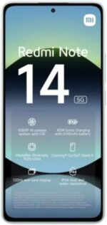 Smartphone Xiaomi Redmi Note 14 5G NFC Coral Green (Verde) 8GB RAM 256GB ROM (24094RAD4G) - Imagem 2