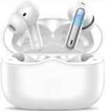 Fone De Ouvido Bluetooth 5.4, Com Borrachinhas, Compatível Com Todo Celular, Cancelamento Ruído, Bateria 16 Horas, Microfone, Controle Touch, Resistente a Agua, Cabo de Carregamento - Linha Premium