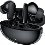 Fone de Ouvido Bluetooth Sem Fio 5.3, Bateria 24H, Modo de Fone Ouvido único e Dois Compatível iOS Android, 360 Estéreo Graves Potentes, Chipset de Redução para Músicas, Chamadas e Games, Preto