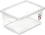 Ordene - Caixa Organizadora Plástica de 7,5 Litros com Tampa, Cor Cristal, Linha My Closet