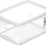Ordene - Caixa Organizadora Plástica de 7,5 Litros com Tampa, Cor Cristal, Linha My Closet