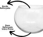 Vaso Aquário De Vidro Redondo 2,2 Litros Para Terrário - Imagem 5