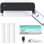 Impressora de Tatuagem Portátil, Máquina de Transfer Térmica A4 com Bluetooth e USB, para Estúdio, Viagem e Escritório (preto)