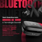 Fone de Ouvido Bluetooth com Microfone e Cancelamento de Ruído Ativo - 4Leader, à Prova D'água e com até 20 Horas de Reprodução - Melhor Escolha para Esportes e Atividades ao Ar Livre - Preto - Imagem 7