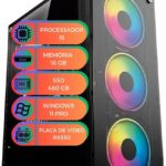 Computador Gamer MultiPC Intel Core I5 Placa de Video RX550 RAM 16GB SSD 480GB Sata Windows 11 Pro - Ideal para Jogos, Estudo e Edição