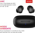 AIWA, Fone de ouvido EB-03-B, Bluetooth, c/cancelamento de ruído, 25 horas de bateria, IPX5, sem fio - Imagem 3