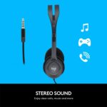 Headset com fio Logitech H111 com Microfone com Redução de Ruído e Conexão 3,5mm - Imagem 2