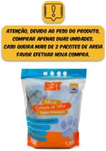 Areia Cristais de Sílica Micro Premium P3T para Gatos Absorção 100%, Antibacteriano Eliminador de Odores 1,6kg - Imagem 7
