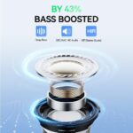 Fone de Ouvido Bluetooth Sem Fio 5.3, Bateria 24H, Modo de Fone Ouvido único e Dois Compatível iOS Android, 360 Estéreo Graves Potentes, Chipset de Redução para Músicas, Chamadas e Games, Preto - Imagem 3