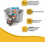 Areia Cristais de Sílica Micro Premium P3T para Gatos Absorção 100%, Antibacteriano Eliminador de Odores 1,6kg - Imagem 5