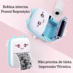 Mini Impressora Térmica Portátil, Bluetooth Sem Fio, Impressão de Fotos, Etiquetas, Lembretes e QR Code, Compatível com Android e iOS (Rosa) - Imagem 2