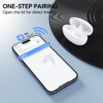 Fone de Ouvido Bluetooth Sem Fio 5.3, Bateria 24H, Modo de Fone Ouvido único e Dois Compatível iOS Android, 360 Estéreo Graves Potentes, Chipset de Redução para Músicas, Chamadas e Games, Preto - Imagem 6