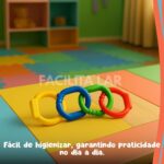 Kit Chocalho para Bebê 8 Peças Brinquedo Educativo Sensorial Mordedor Infantil Colorido Desenvolvimento Motor - Imagem 6