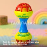 Kit Chocalho para Bebê 8 Peças Brinquedo Educativo Sensorial Mordedor Infantil Colorido Desenvolvimento Motor - Imagem 8