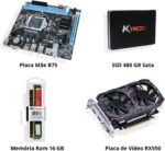 Computador Gamer MultiPC Intel Core I5 Placa de Video RX550 RAM 16GB SSD 480GB Sata Windows 11 Pro - Ideal para Jogos, Estudo e Edição - Imagem 2