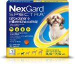 NexGard SPECTRA Antipulgas, Carrapatos e Vermífugo para Cães de 3,6 a 7,5kg - 1 tablete